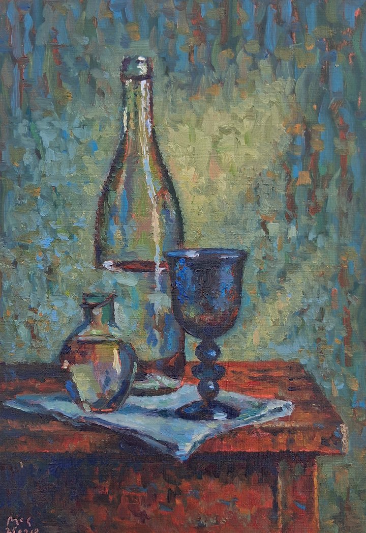 250918 Still Life with Blue Goblet. Original Study Artwork product image (1)