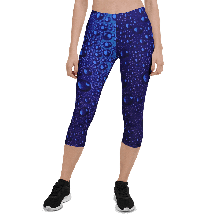 Water Droplet Effect Print Capri Leggings product image (1)