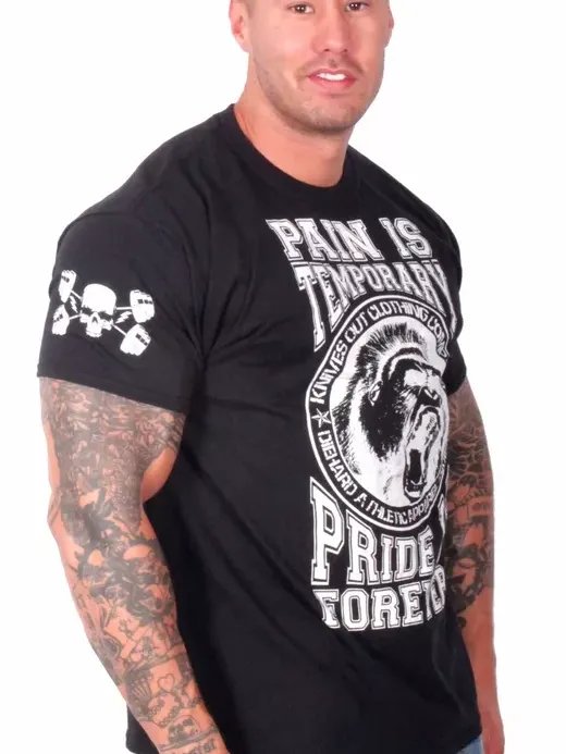 Pain is Temporary T-shirt I Knives Out I Bodybuilding I Crossfit I Fitness product image (3)
