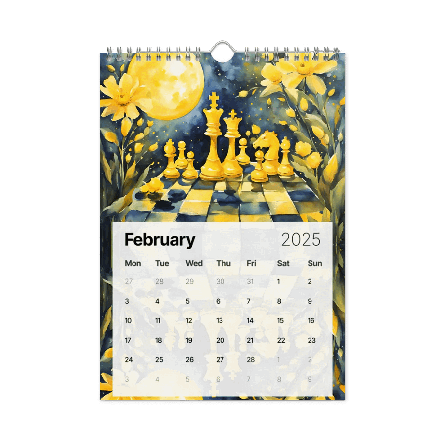 Chess Wall Calendar 2025 product image (8)