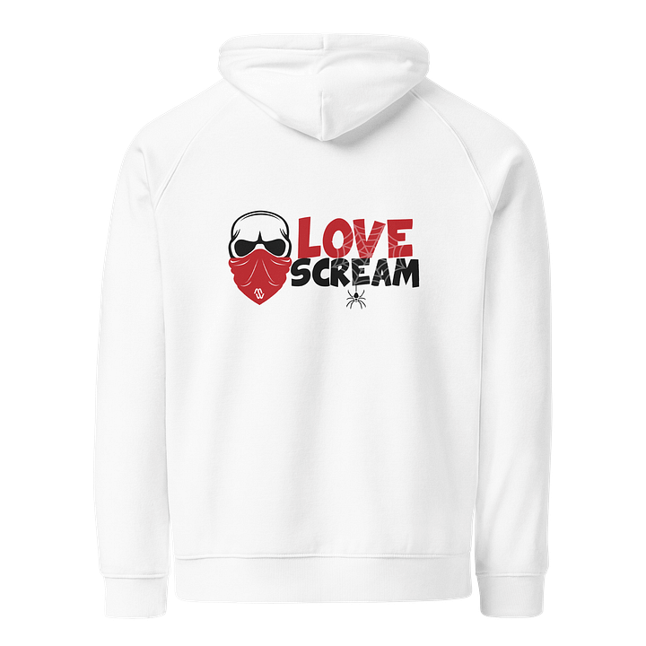 ORGANIC UNISEX HOODIE, LOVE SCREAM (Halloween Limited Edition) product image (1)