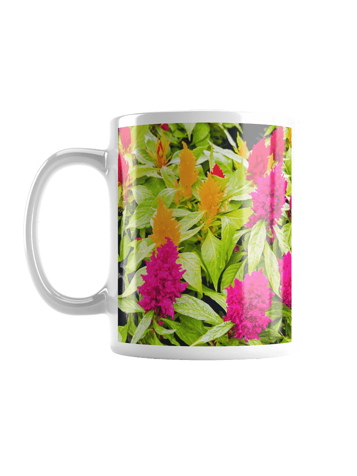 Feathered Blooms White Glossy Mug product image (1)
