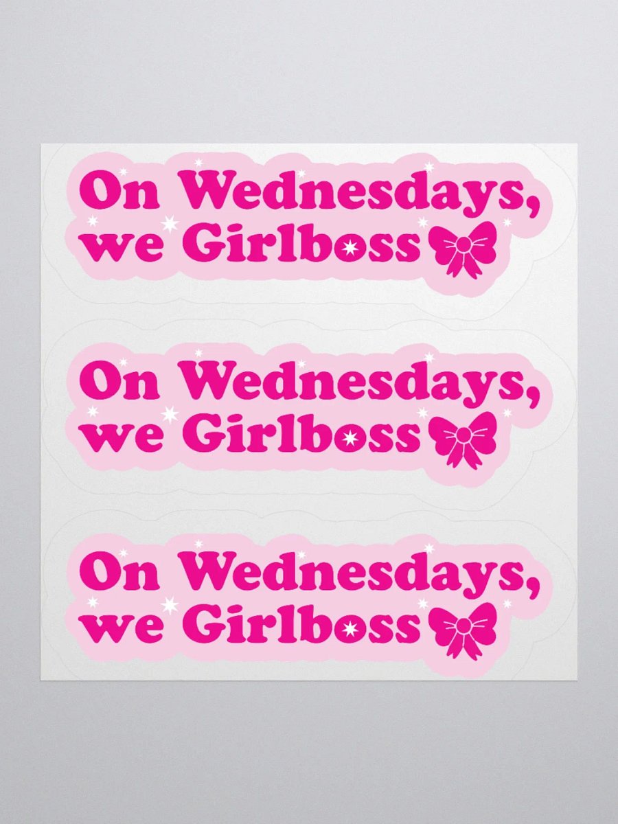 On Wednesdays, We Girlboss Sticker product image (1)