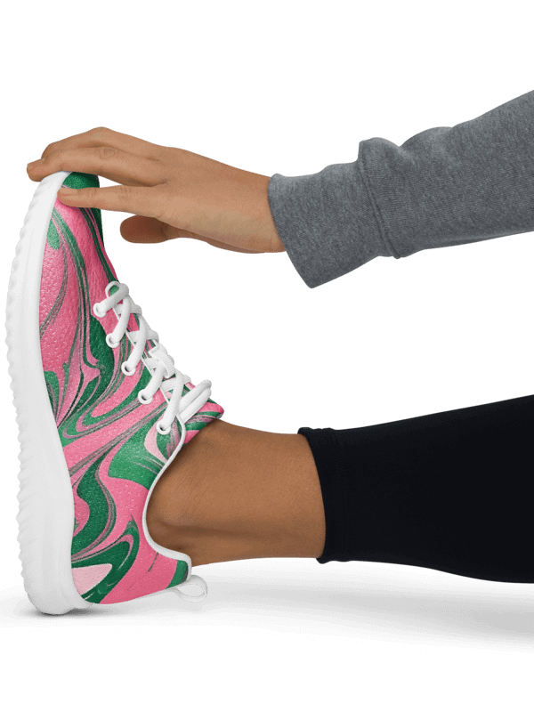 Women's Oh So Pretty Pink & Green Painted Athletic Kicks product image (1)