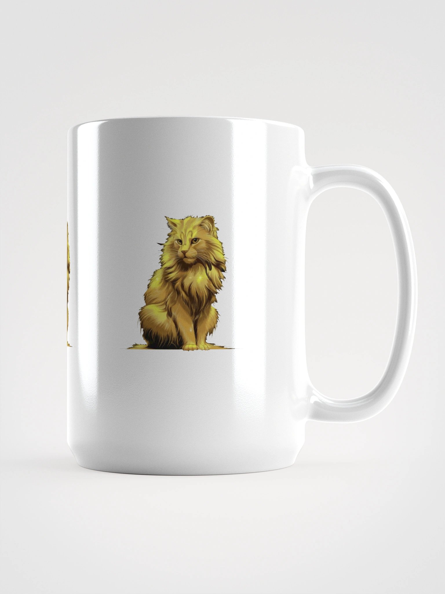 Golden Fur Cat Artistic Mug product image (1)