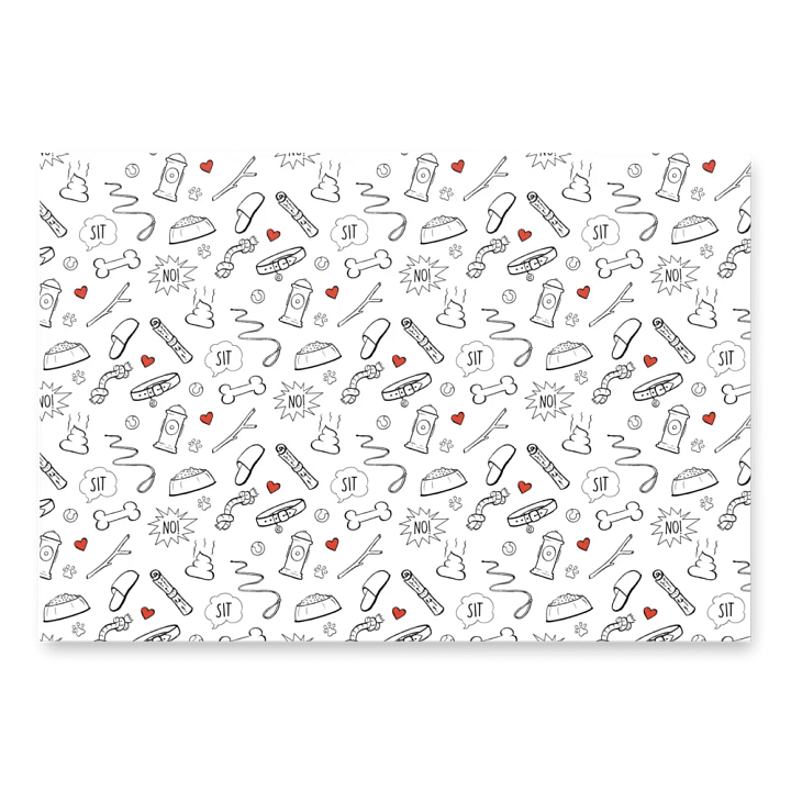 “Good Boy” Dog themed Wrapping Paper Trio (red theme) product image (2)