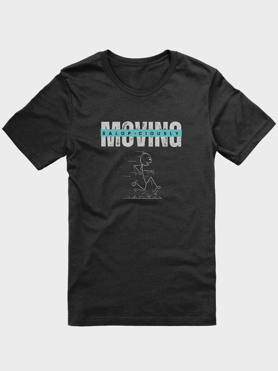 Moving SALOP*CIOUSLY Humor Blue Text T-Shirt product image (1)