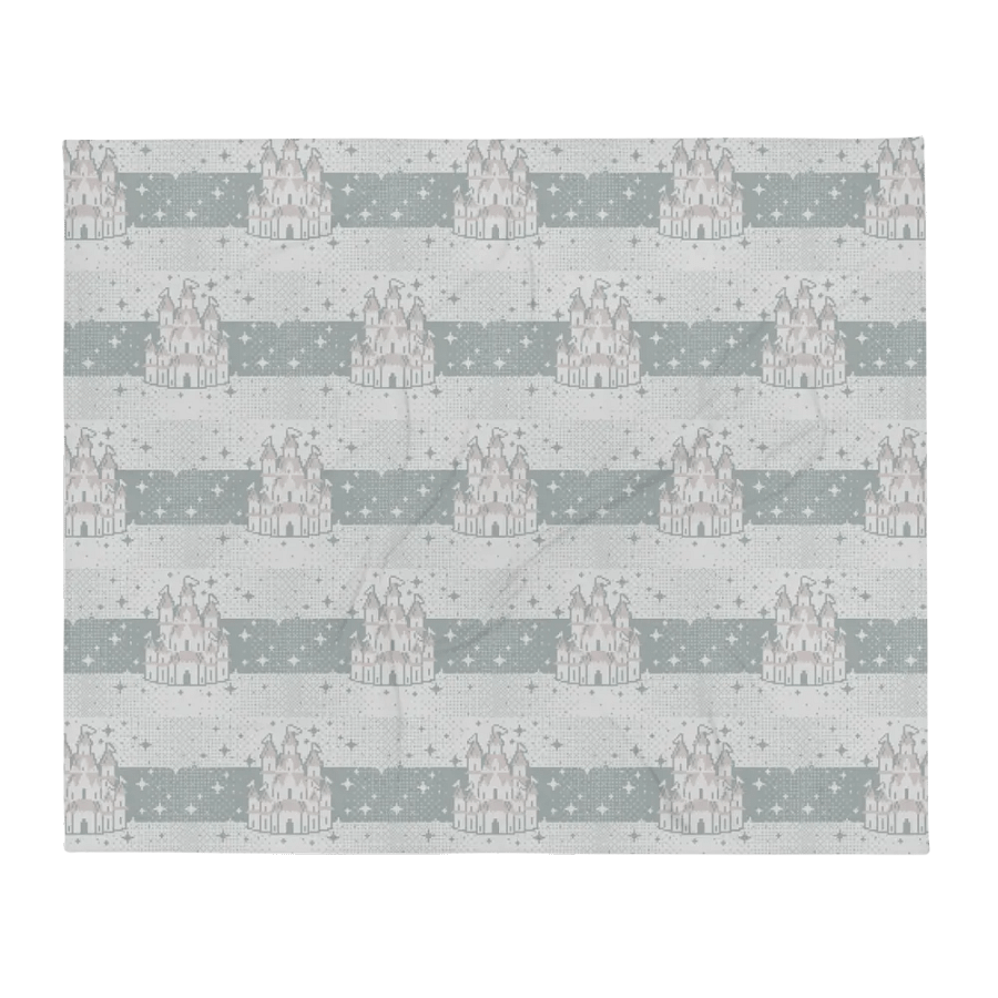 Blue Castle Pixel Blanket product image (1)