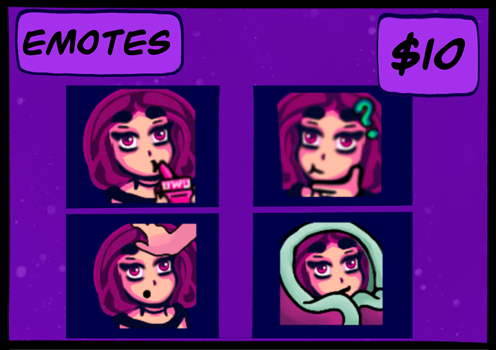 Pre-made Emotes Pink Hair product image (1)