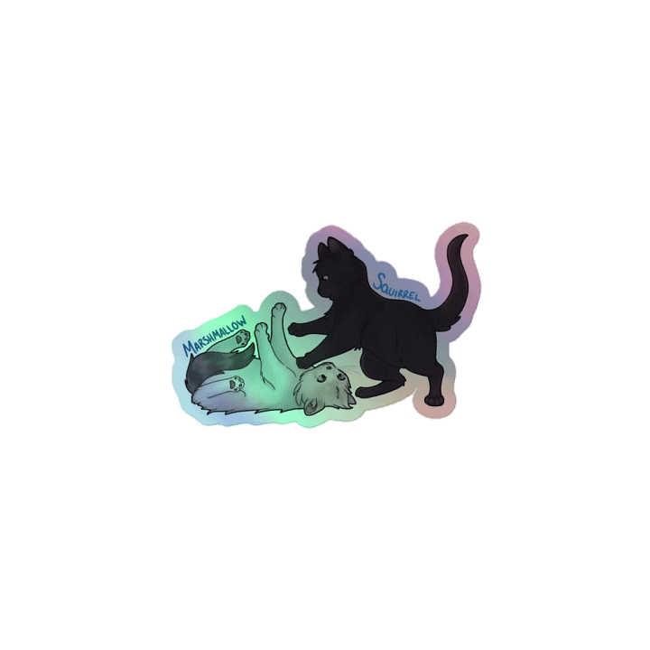 Squirrel and Marshmallow - Holographic Sticker product image (1)
