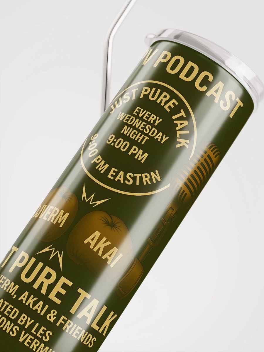 LPV Podcast x JUST PURE TALK Stainless Steel Tumbler product image (4)
