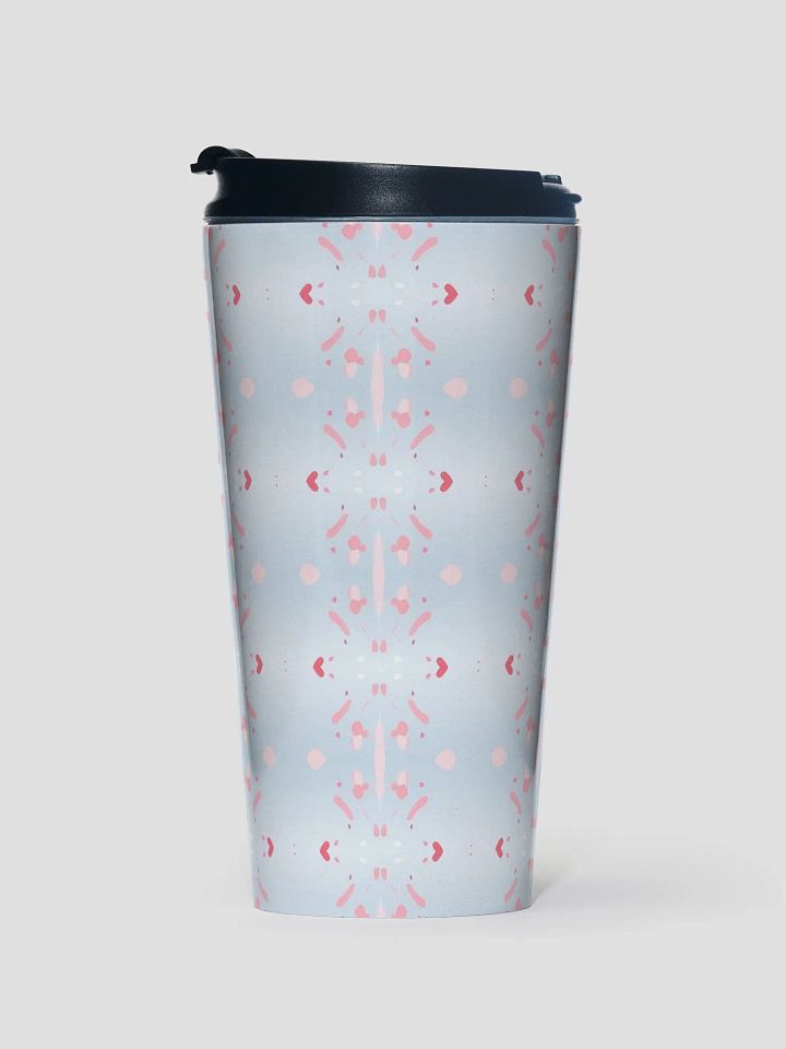 Pink Splashes & Red Hearts Travel Mug product image (2)
