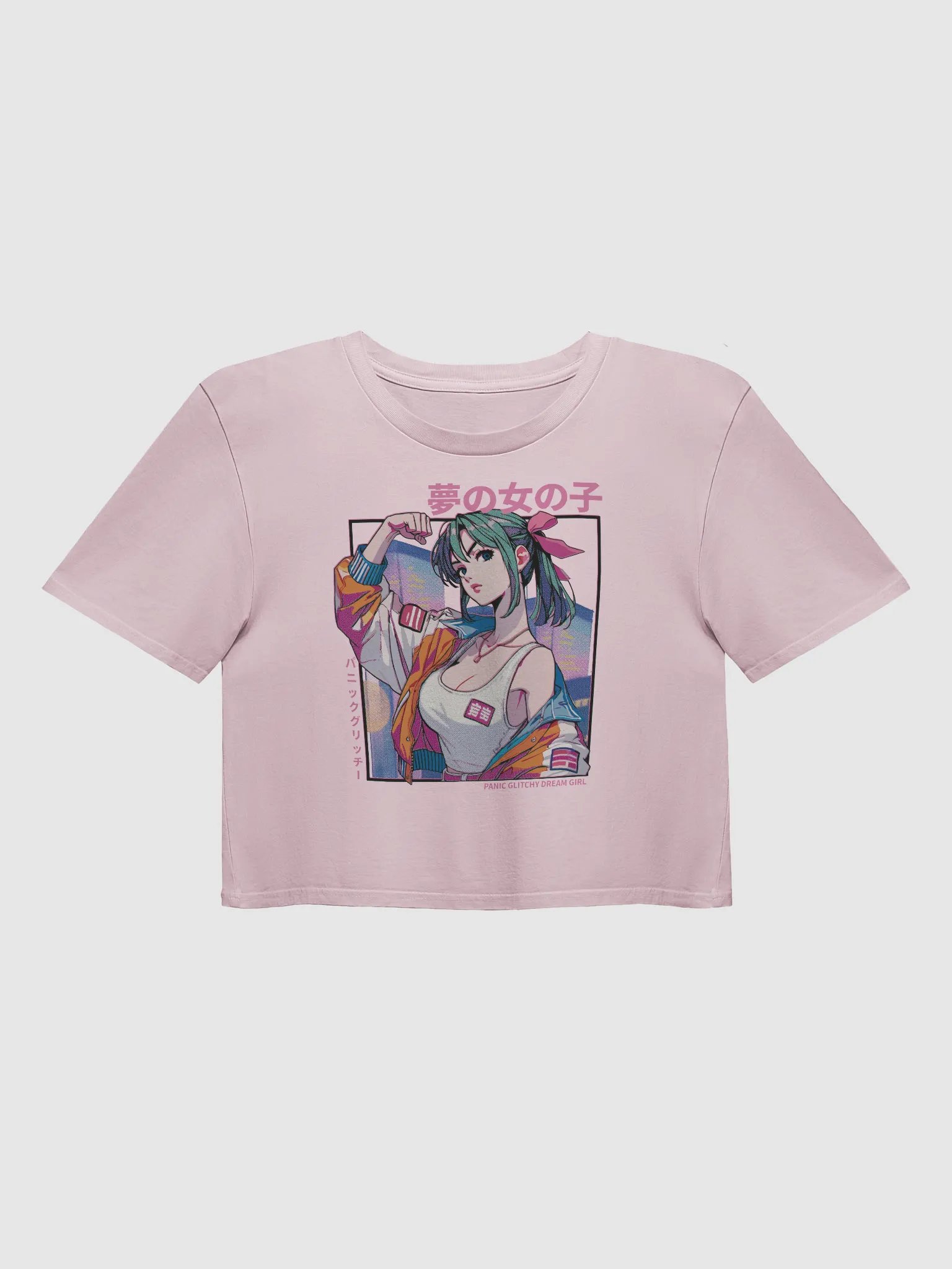 Panic Glitchy Dream Girl Citypop Crop Top product image (9)