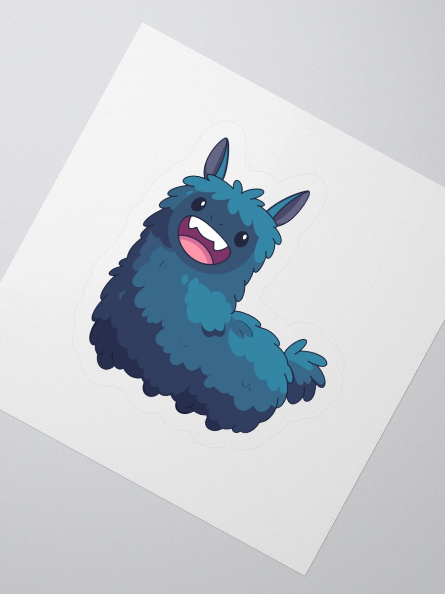 Fluffernoodle Alpaca Sticker – Goofy Blue Alpaca Vinyl Decal product image (6)