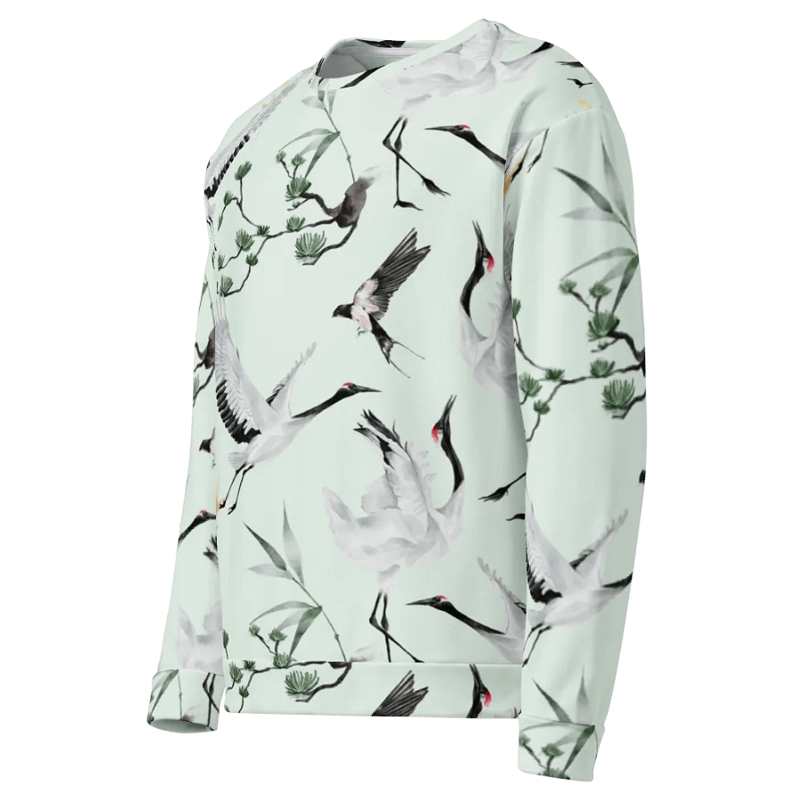 “Botanical Elegance” for your shirt design? The delicate floral and bird print in soft, muted colors gives it a sophisticated and nature-inspired vibe. product image (8)