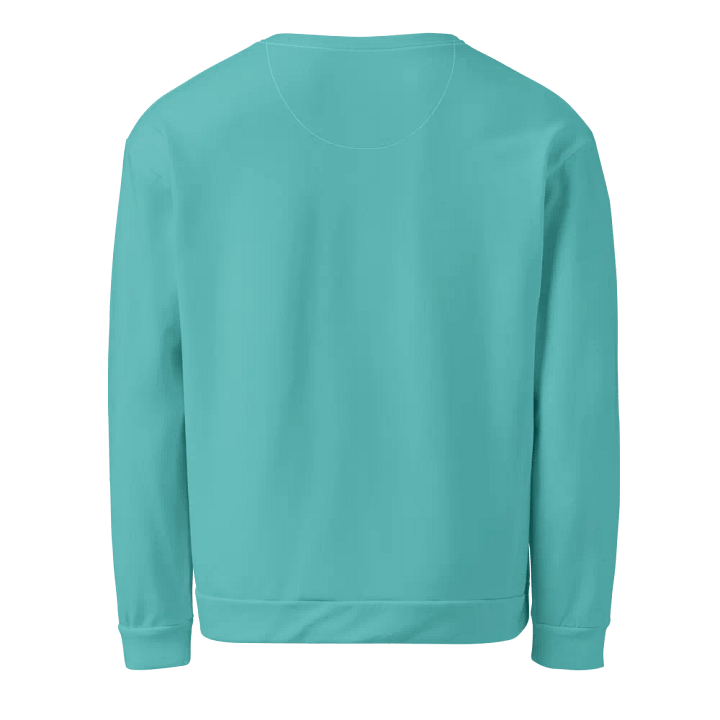 Plain Turquoise Blue True Summer Unisex Recycled Polyester Heavyweight Premium Sweatshirt by Treasure Pie product image (2)