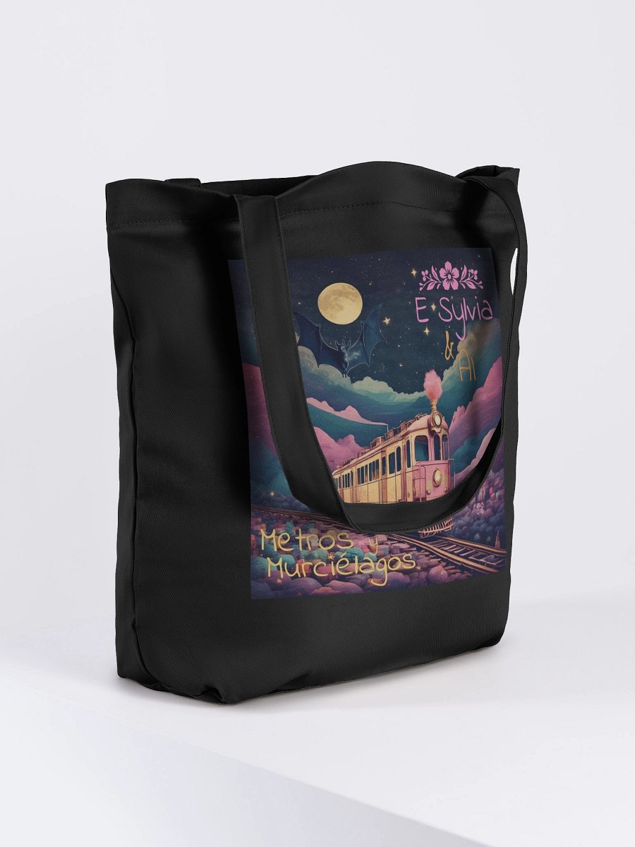 Metros y Murciélagos Organic Cotton Tote Bag 16″ × 14 ½″ product image (8)