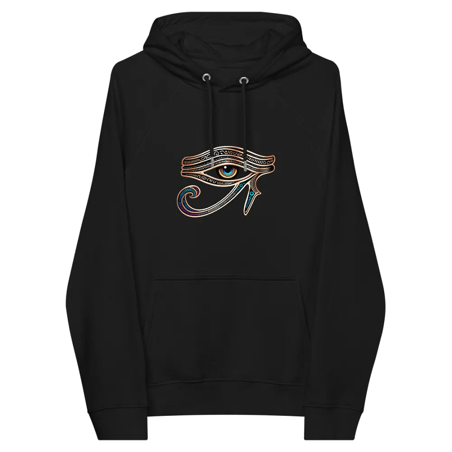 [Eye of Horus 2] - Unisex Eco Raglan Hoodie product image (9)