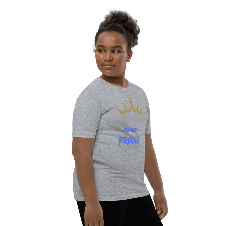 Birthday Prince Crowned Youth T-Shirt product image (167)