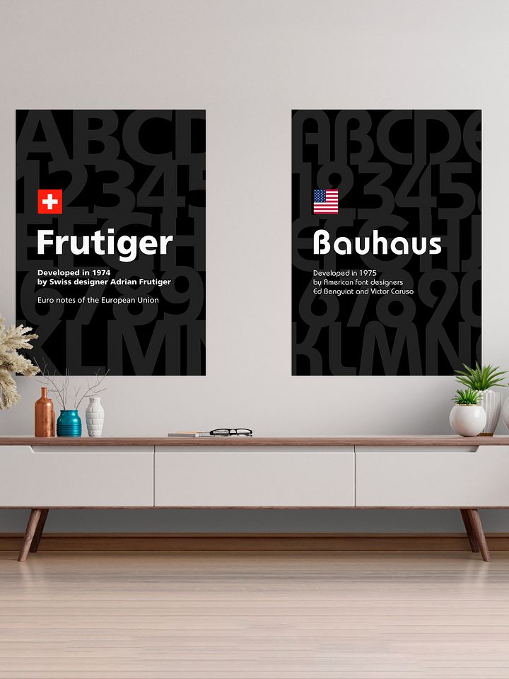 Bauhaus font, 1975 — design typography poster, abstract print, aesthetic art poster, modern poster, typography wall decor, 1950s poster product image (2)
