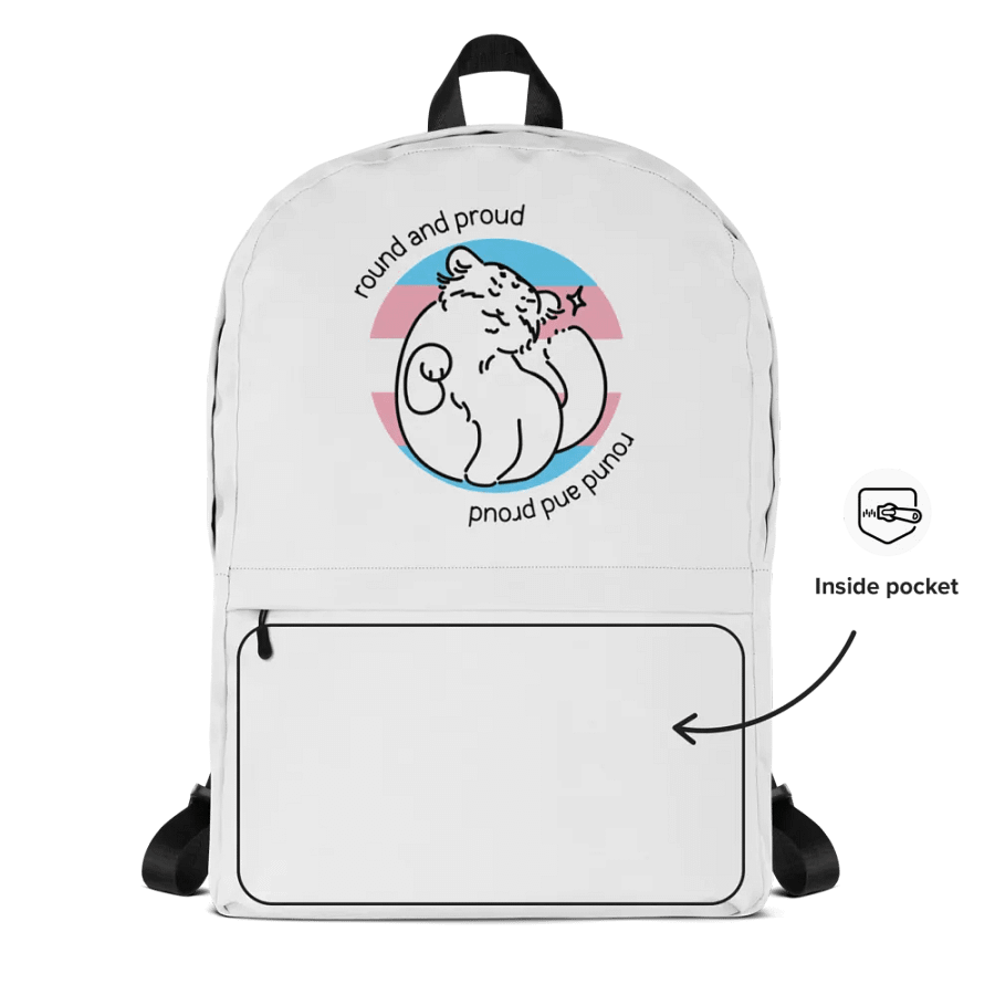 Round and Proud Manul Transgender Version - Backpack product image (2)