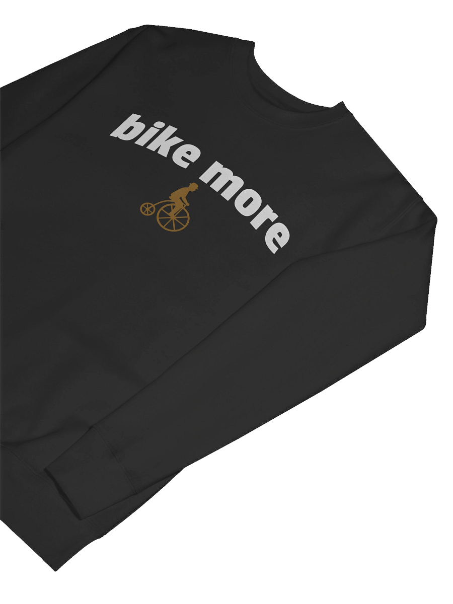 Bike More Sweatshirt with vintage penny-farthing bicycle icon product image (57)