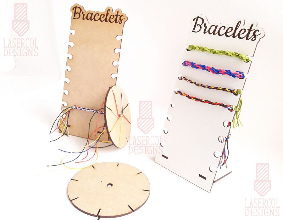 Bracelet Braiding Disc and Stand - Laser Cut Files product image (6)