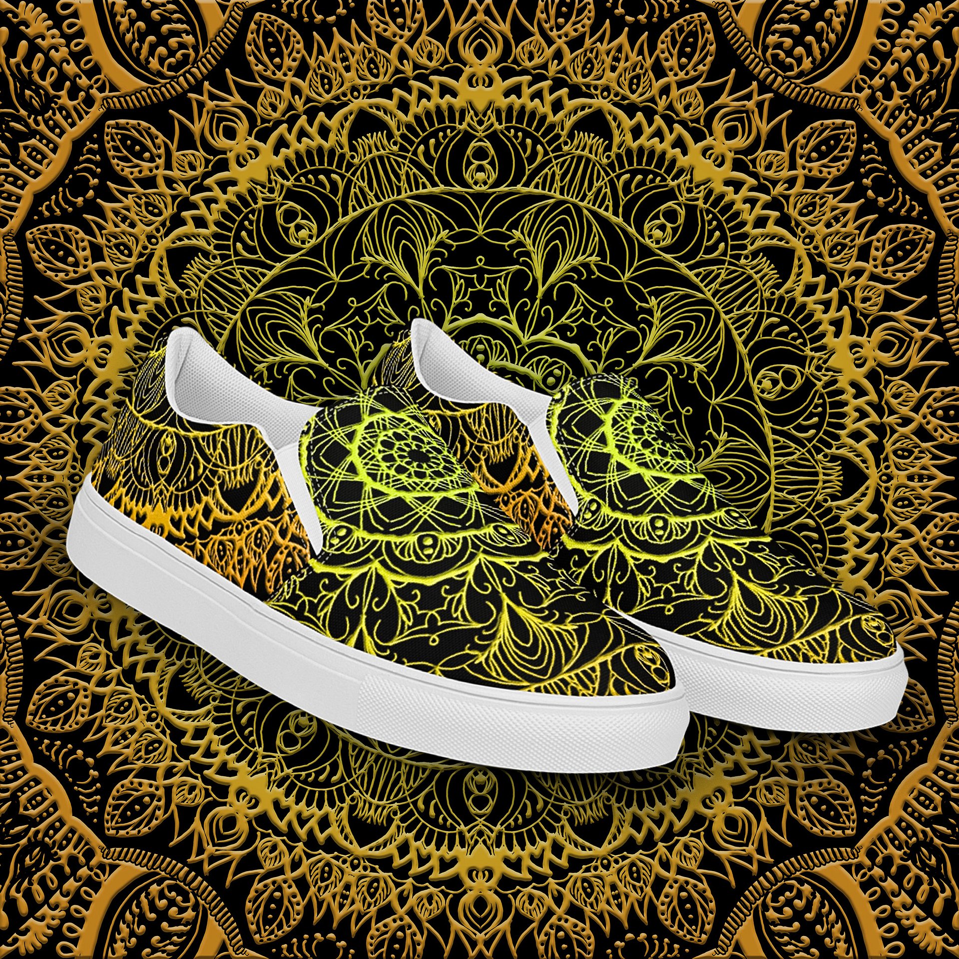 Radiant Mandalas Women's Slip-On Shoes product image (1)
