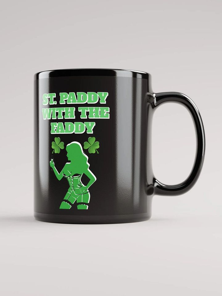 St. Paddy With The Faddy St. Patrick's Day Black Mug product image (4)