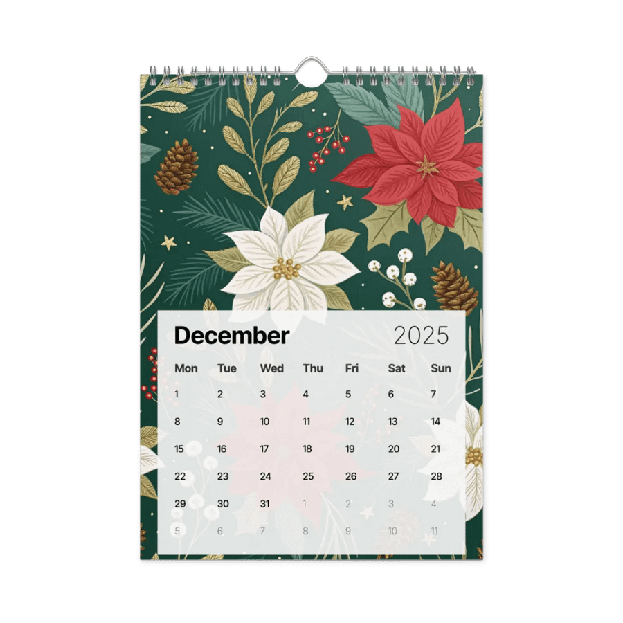 SEAMLESS FLORAL PATTERN WALL CALENDAR 2025 product image (4)