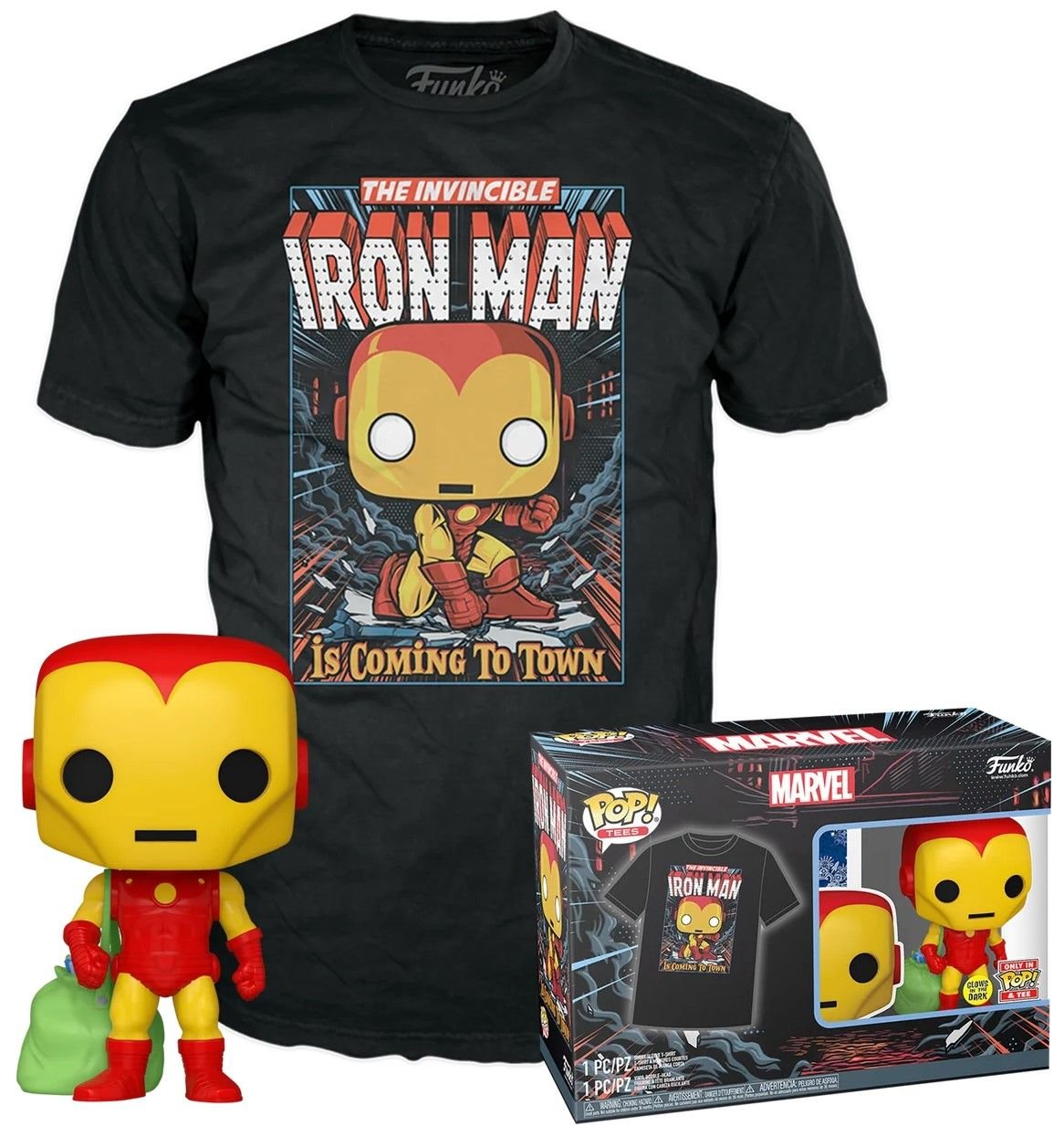Set Funko POP! Collector's Box: Marvel - Holiday Iron Man (Glows in the Dark) product image (1)