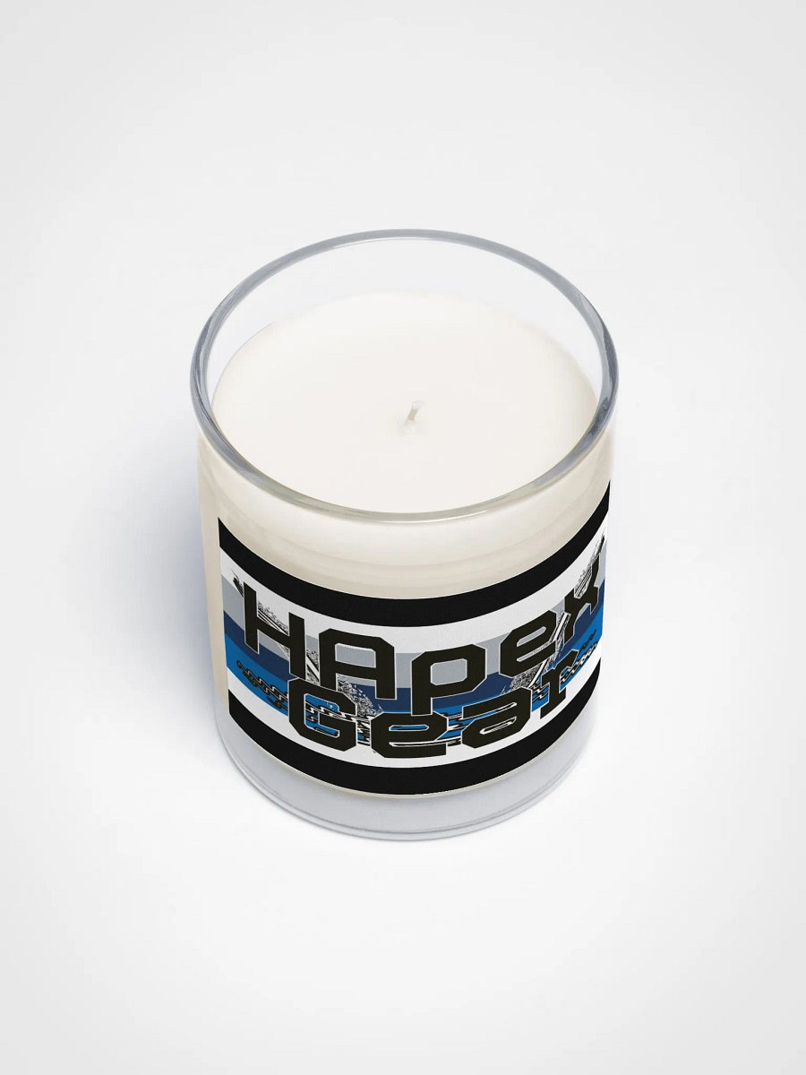 Black HApex Gear White Logo - Soy Wax Candle In A Clear Glass Jar product image (3)