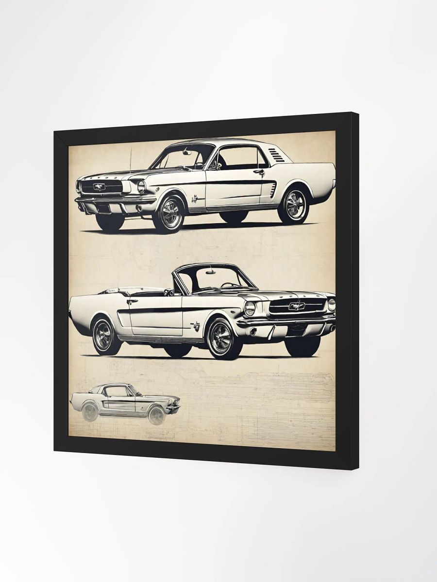 Time Capsule Wall Art: Classic Mustang Framed Poster for Nostalgic Souls product image (2)