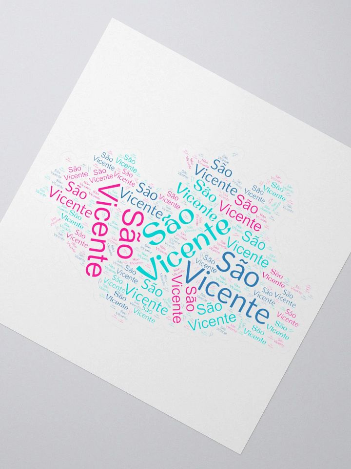 São Vicente Word Cloud Fish Kiss Cut Stickers product image (1)