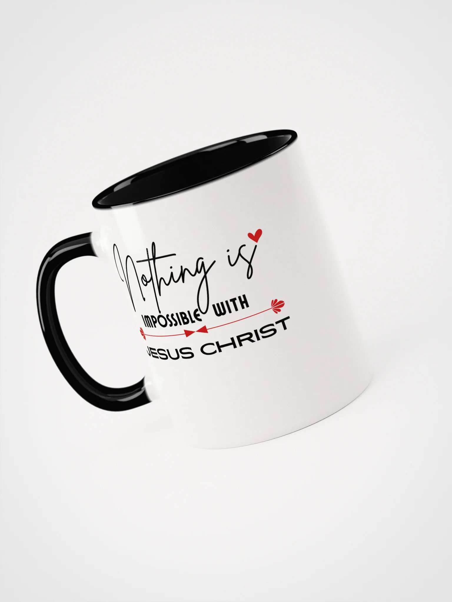 Nothing Is Impossible With Jesus Christ Ceramic Mug product image (4)
