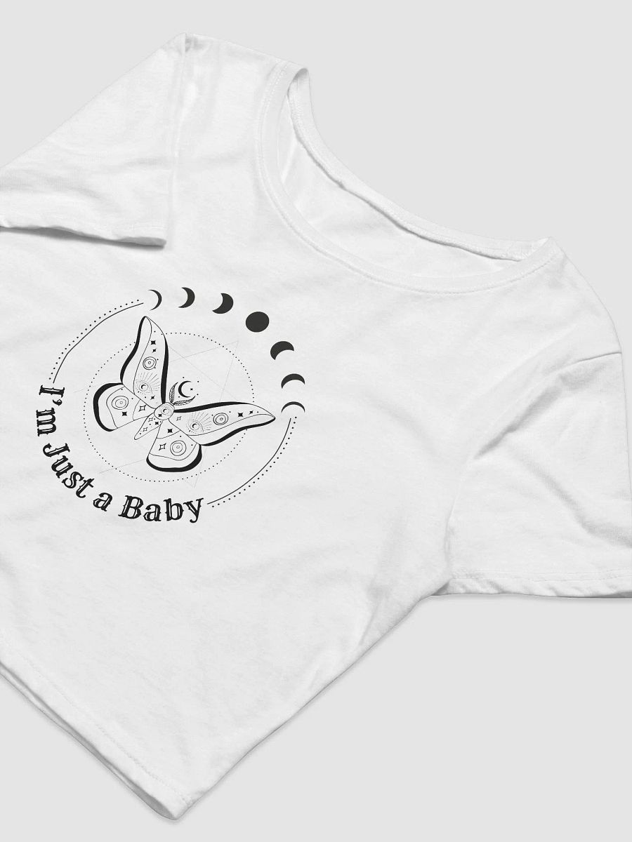 I'm Just a Baby Cropped Tee (Black Design) product image (5)