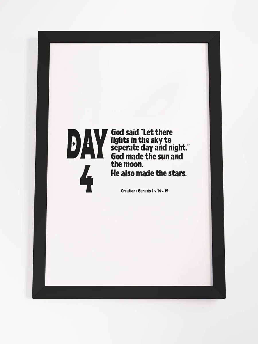 CREATION: DAY 4 Christian, Jesus, faith, God, Bible, Christianity, Jesus Christ, religion, Bible Verse, Love product image (8)