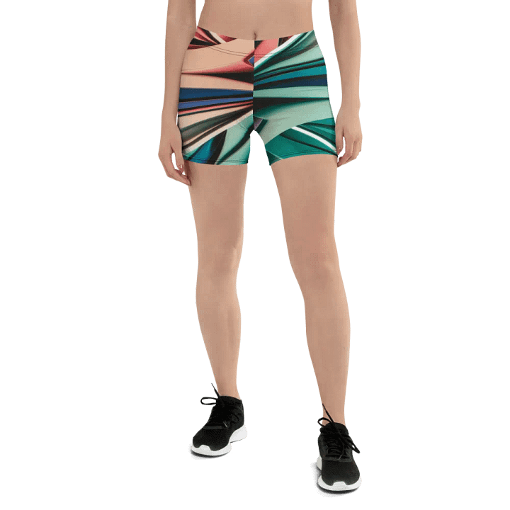 TDS Music Women's Bike Shorts with Abstract Geometric Print (XS-3XL) product image (1)