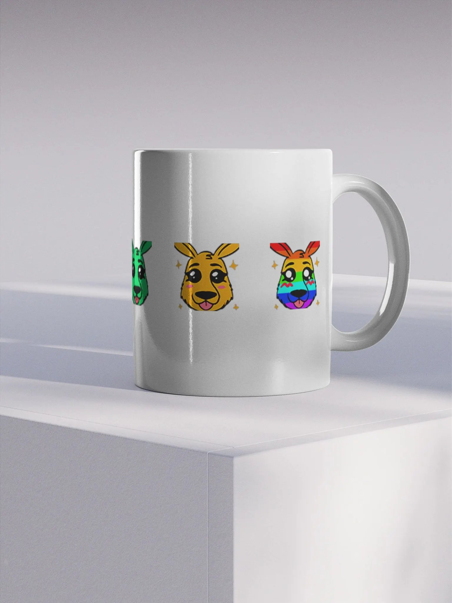 TiaLaughs Rainbow RooKrew Kangaroo Badges Mug product image (5)