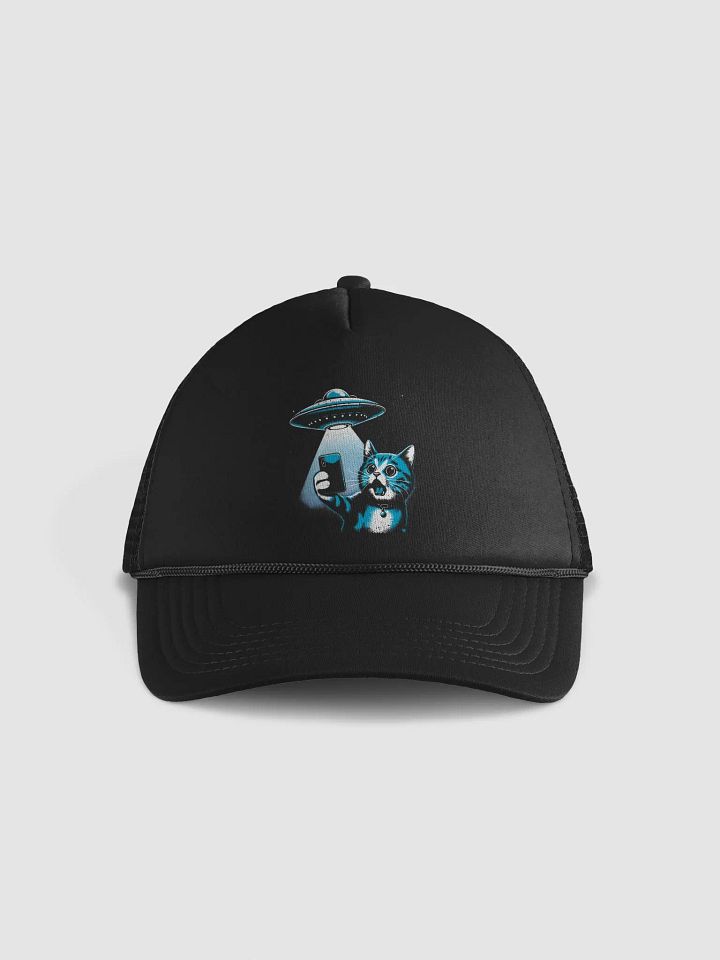 Surprised Cat UFO Selfie Trucker Hat product image (1)