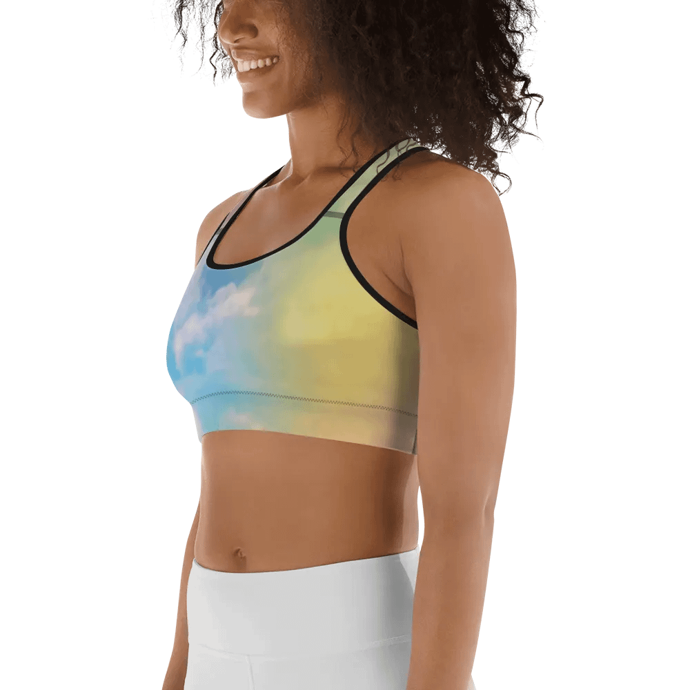 Blur cloud rainbow Design Sports Bra - V10 product image (6)