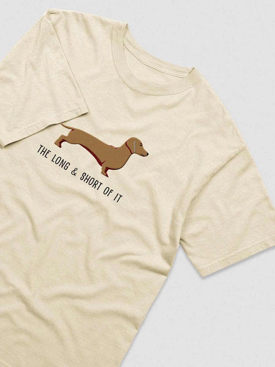The Long and Short of It T-Shirt(Embroidered) of a Dachshund(Tan) product image (6)