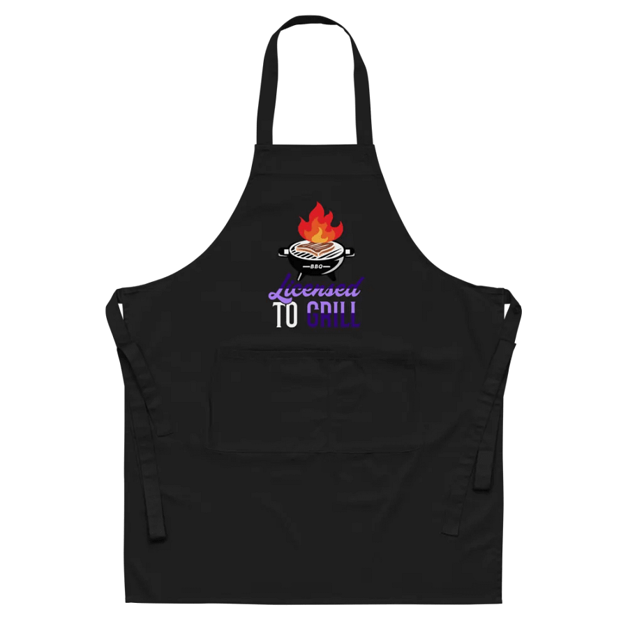 License To Grill-Apron Purple Lettering product image (6)