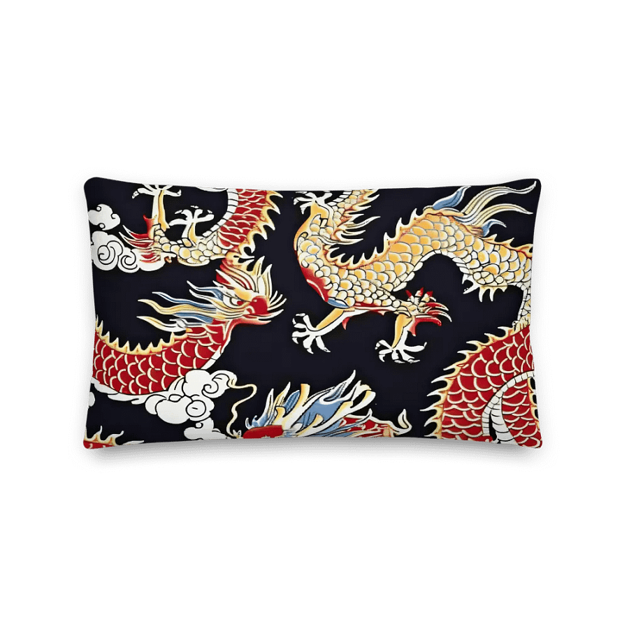 Yellow and Red Dragon Premium Pillow product image (3)