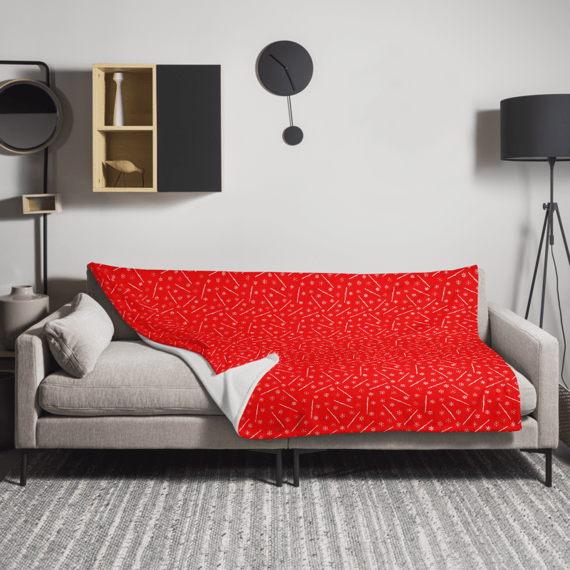 Scattered Flutes and Snowflakes Throw Blanket - Alto Flute product image (3)
