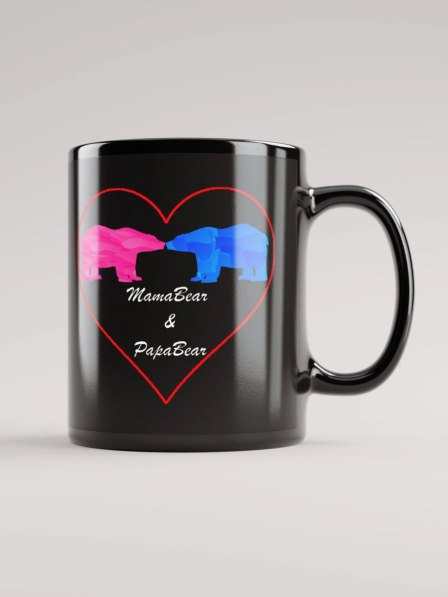 Mama & Papa Bear Black Glossy Mugs product image (2)