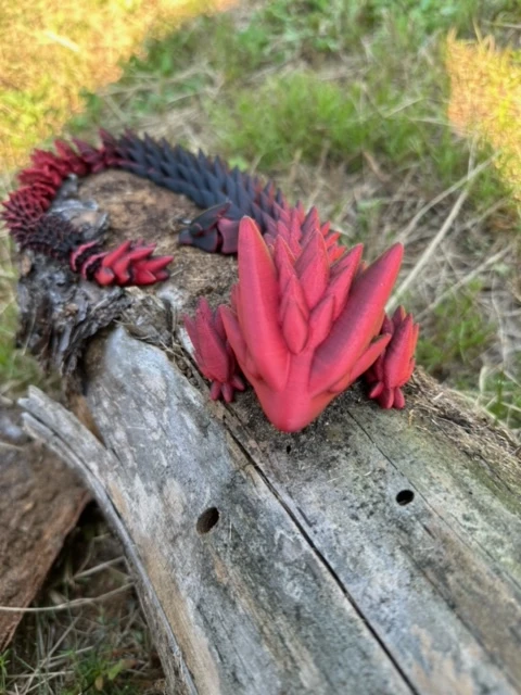 Articulated Dragon #8 (Matte Red/Black) product image (2)