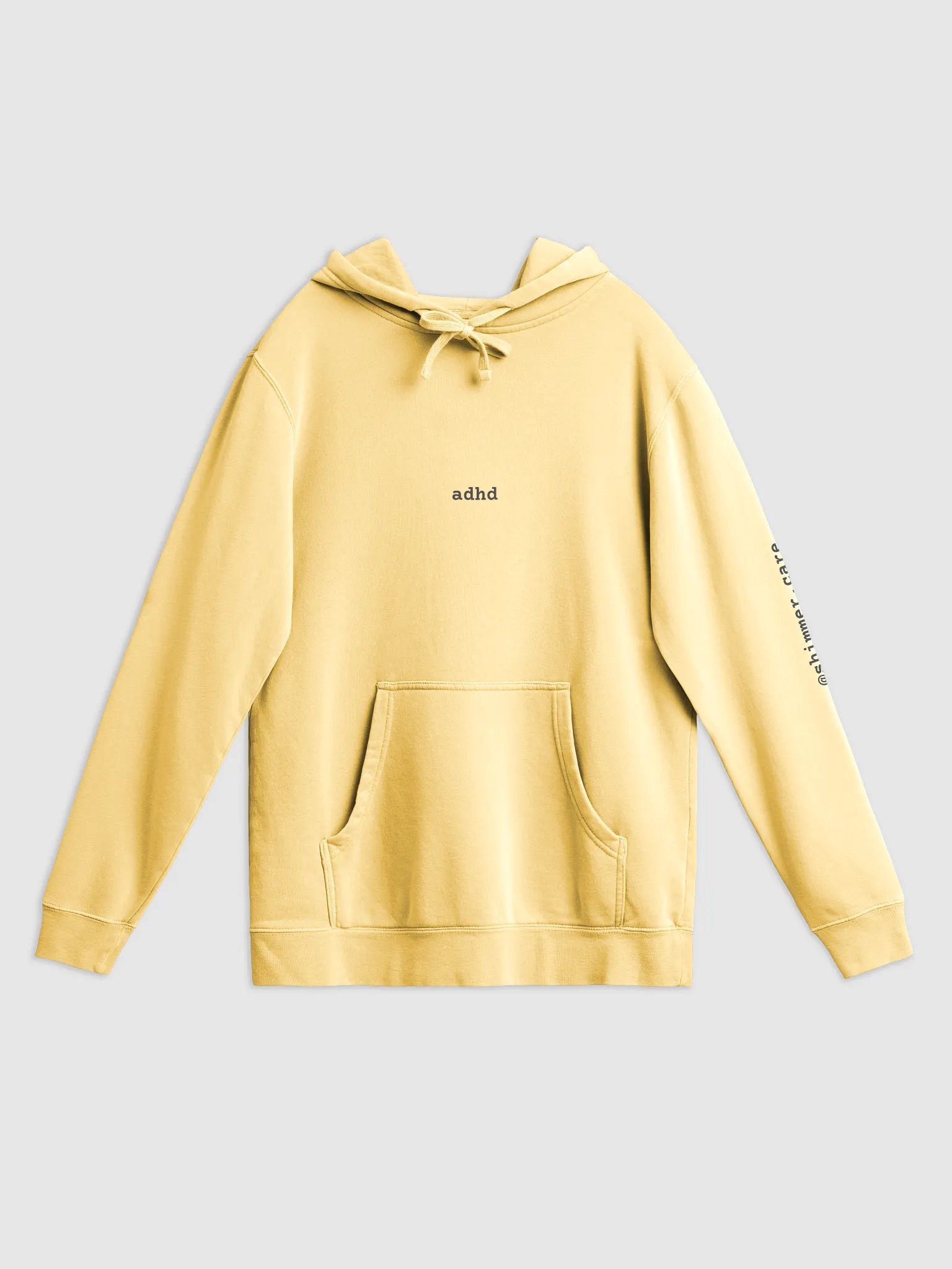 ADHD Pigment Dye Yellow Hoodie product image (1)