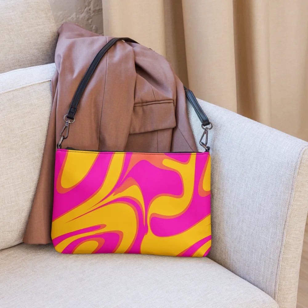 Pink and Yellow Psychedelic Swirls Crossbody Bag product image (6)