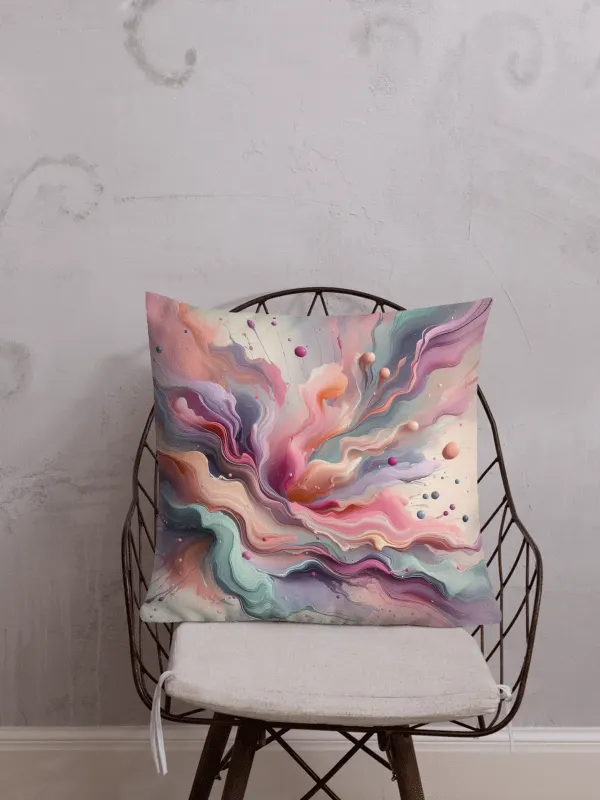 Vibrant Wave Premium Pillow | AI Design product image (1)